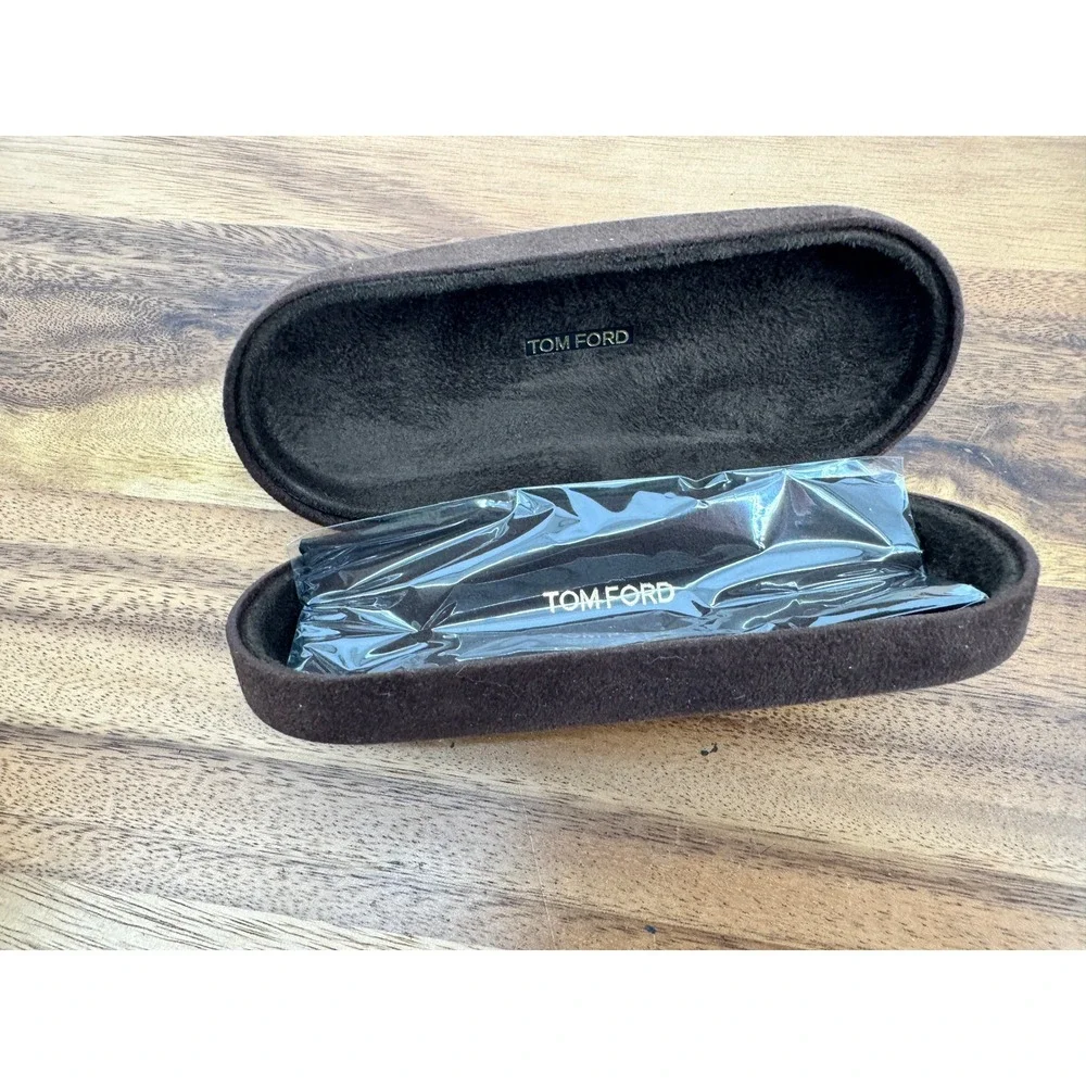 Tom Ford Brown Suede Hard Case for Glasses‎ Sunglasses Eyewear